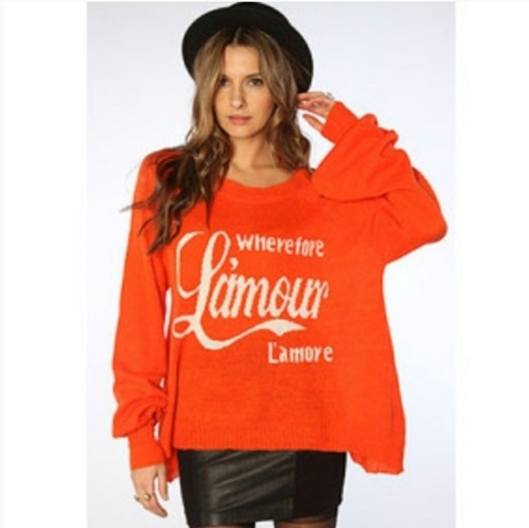 Wildfox Sweaters - Wildfox White Label L'amour Pfeiffer Sweater